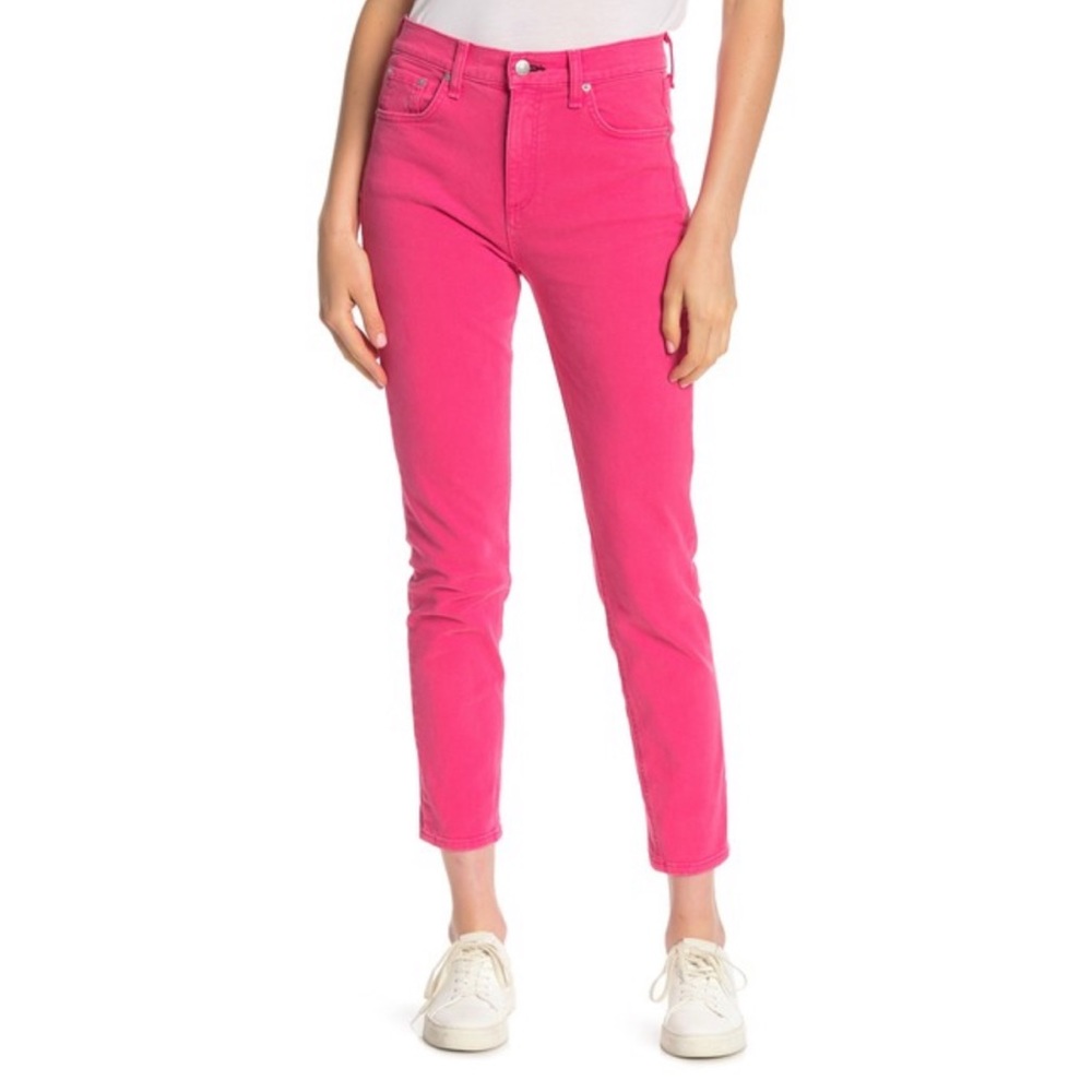 Rag & Bone High Rise Skinny Bull Pink Jeans